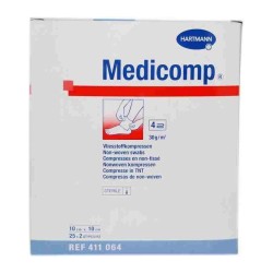 MEDICOMP COMPRESAS APOSITO ESTERIL 10 X 10 CM 10