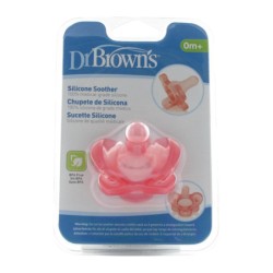 DR BROWN´S CHUPETE SILICONA ROSA 0M