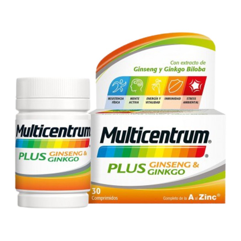 MULTICENTRUM PLUS GINSENG Y GINKGO 30 COMP