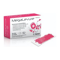MEGALEVURE 10 STICKS SABOR FRESA