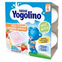 NESTLE YOGOLINO FRESA PLATANO 4 ENVASES 100 G