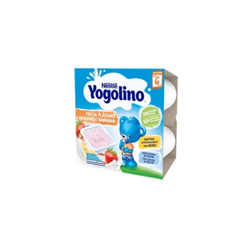 NESTLE YOGOLINO FRESA PLATANO 4 ENVASES 100 G