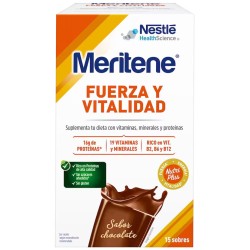MERITENE CHOCOLATE FUERZA Y VITALIDAD 15 SOBRES